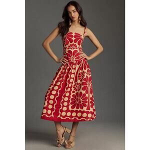 Farm Rio - Palermo linen midi dress, size M